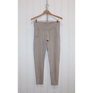 Tna Aritzia High Rise Leggings Womens L Beige Taupe Pocket Yoga Athletic Pants